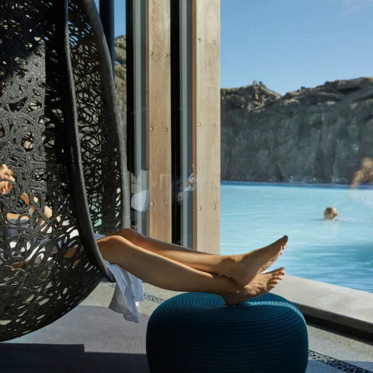 Blue Lagoon - Lounging spa looking outside