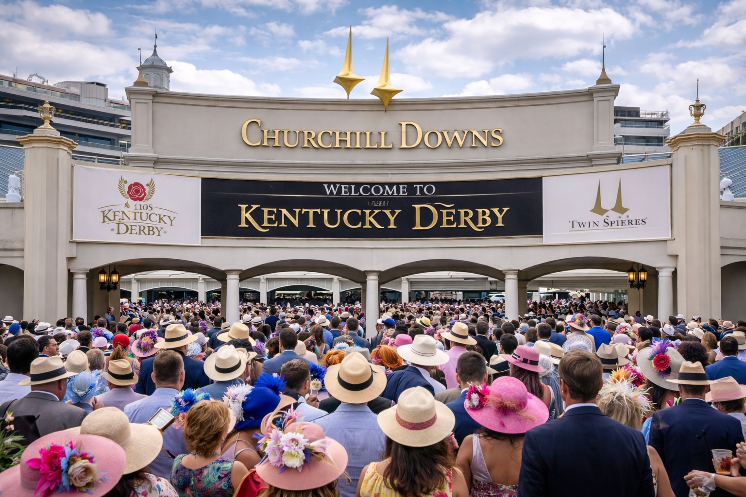 Entrance to the Kentucky Derby at Churchill Downs in Louisville, Kentucky