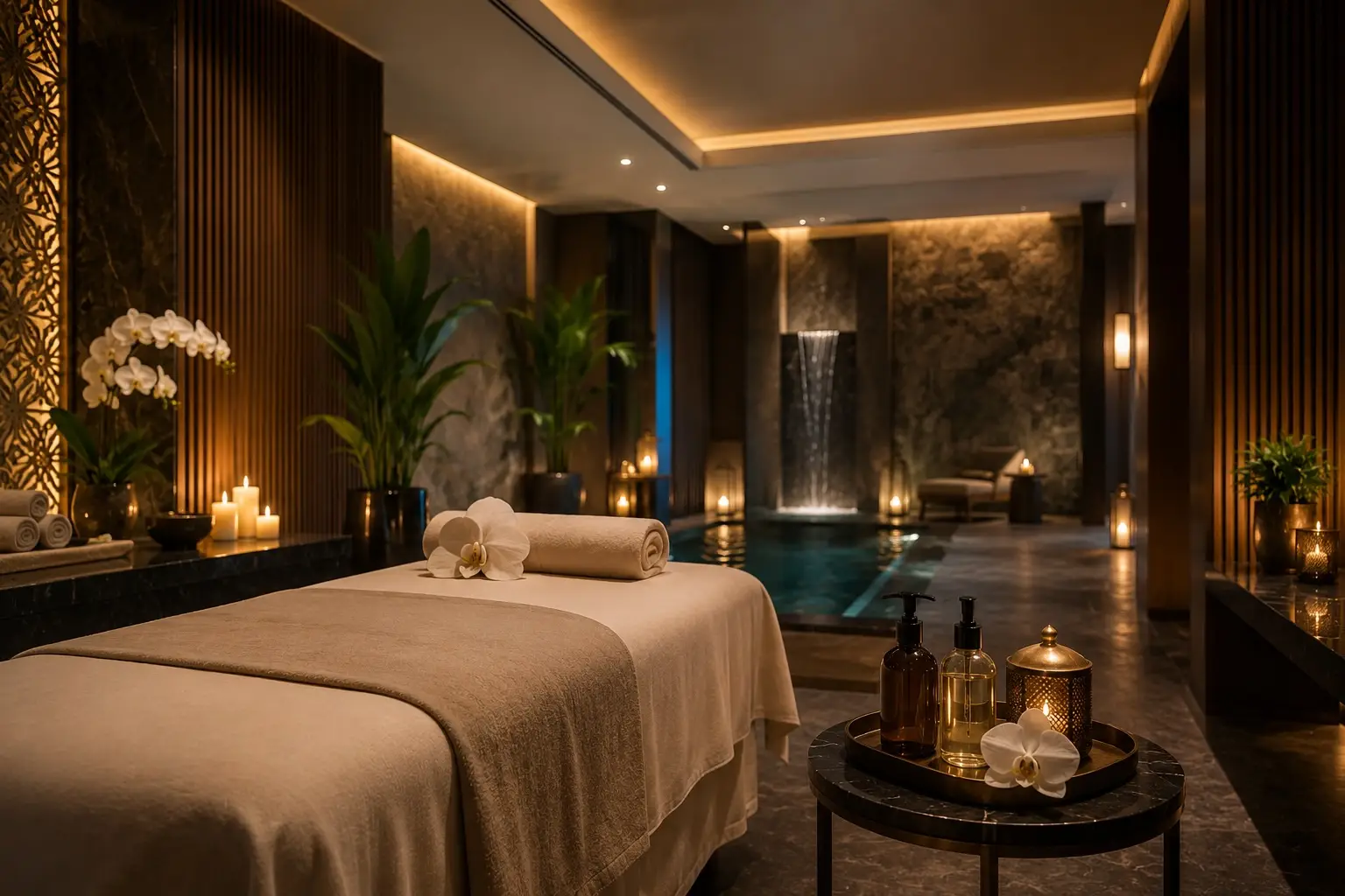 Luxury couples spa escape with hydrotherapy and wellness rituals