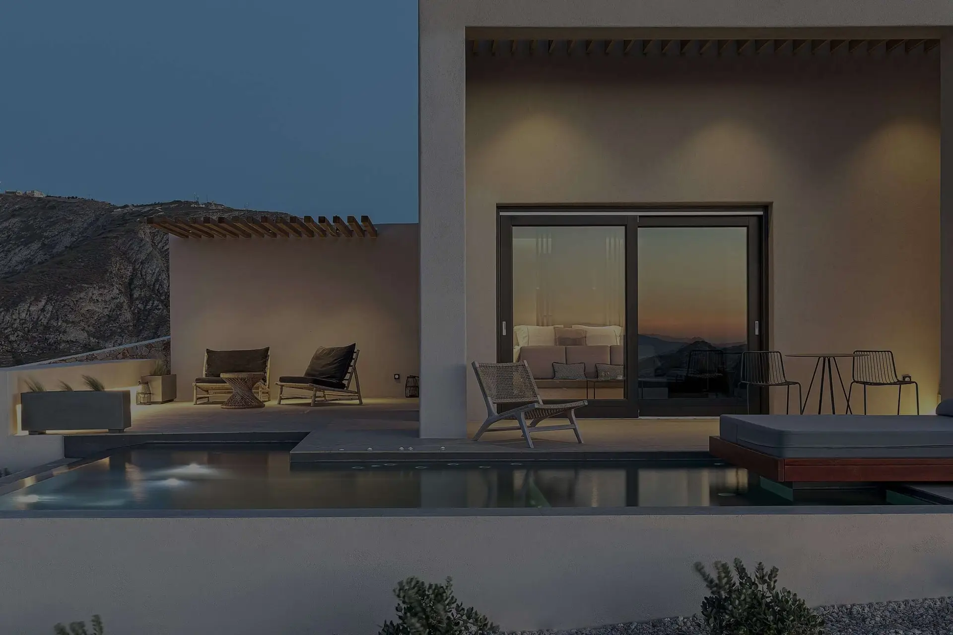 Santorini spa hotel view for curated Greece vacation planning